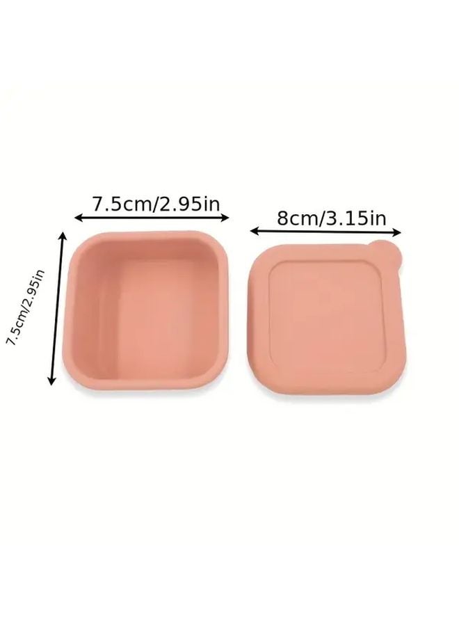 Grayish Blue Leak Proof Silicone Lunch Box Airtight Food Container Dishwasher Safe - Image 3